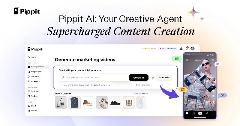 Pippit AI: Free AI Video Generator | Your Smart Creative Agent